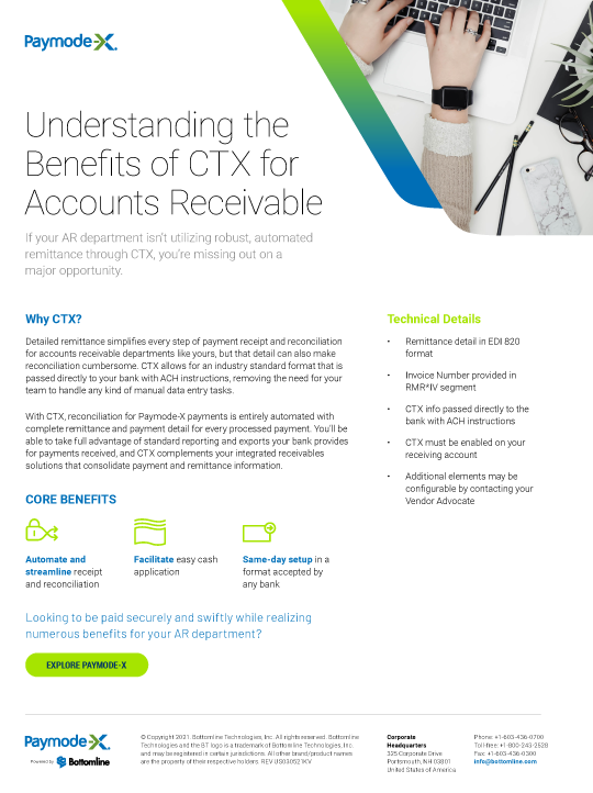 Understanding the Benefits of CTX for Accounts Receivable